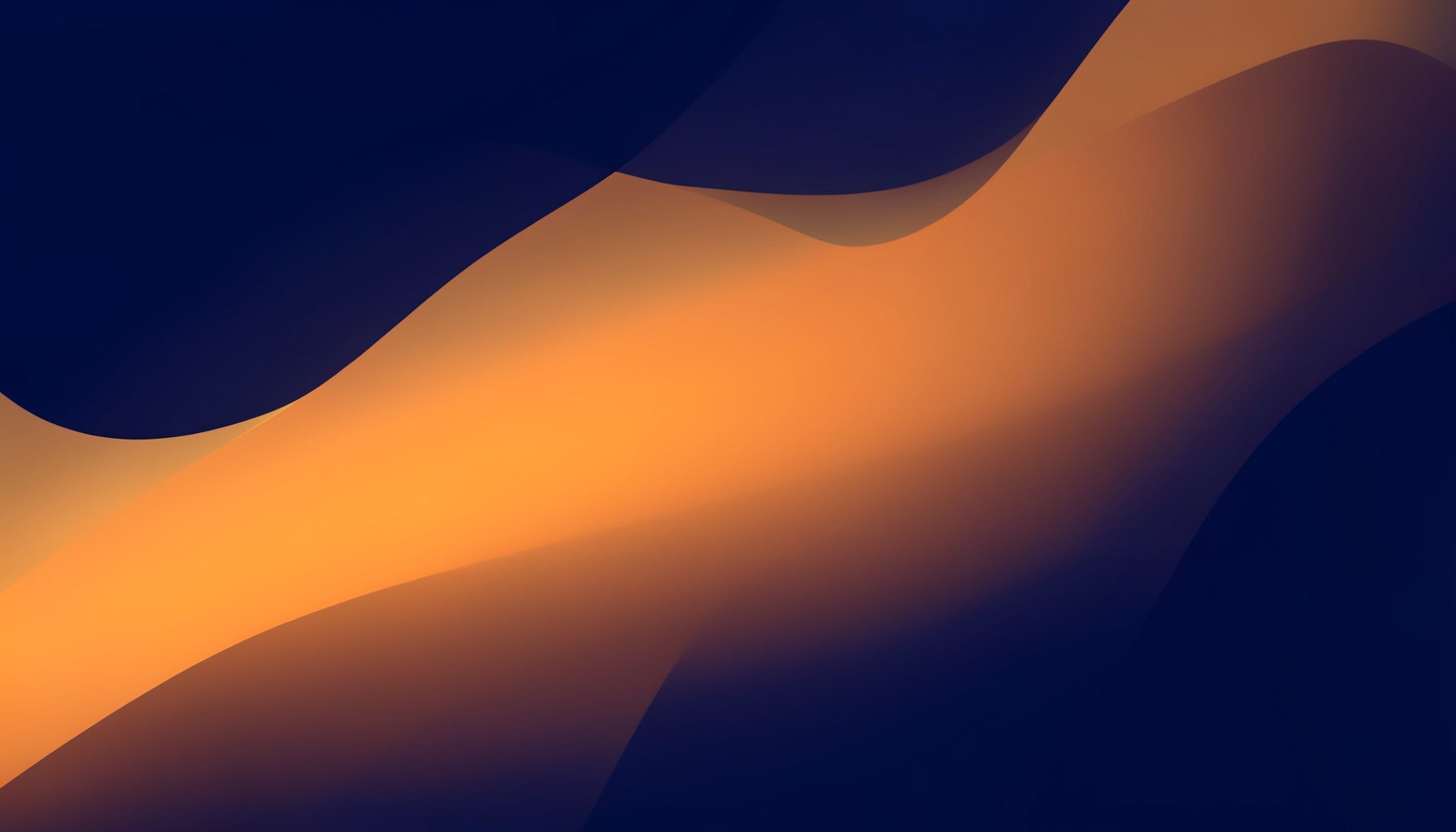 Deep navy and warm amber abstract gradient with soft overlapping waves, no figures or objects